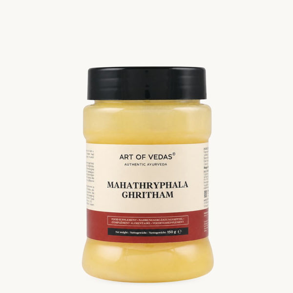 Art of Vedas Maha Triphala Ghritham, klassisches ayurvedisches Ghee: Amla, Haritaki, Ziegenmilch. 150-g-Glas